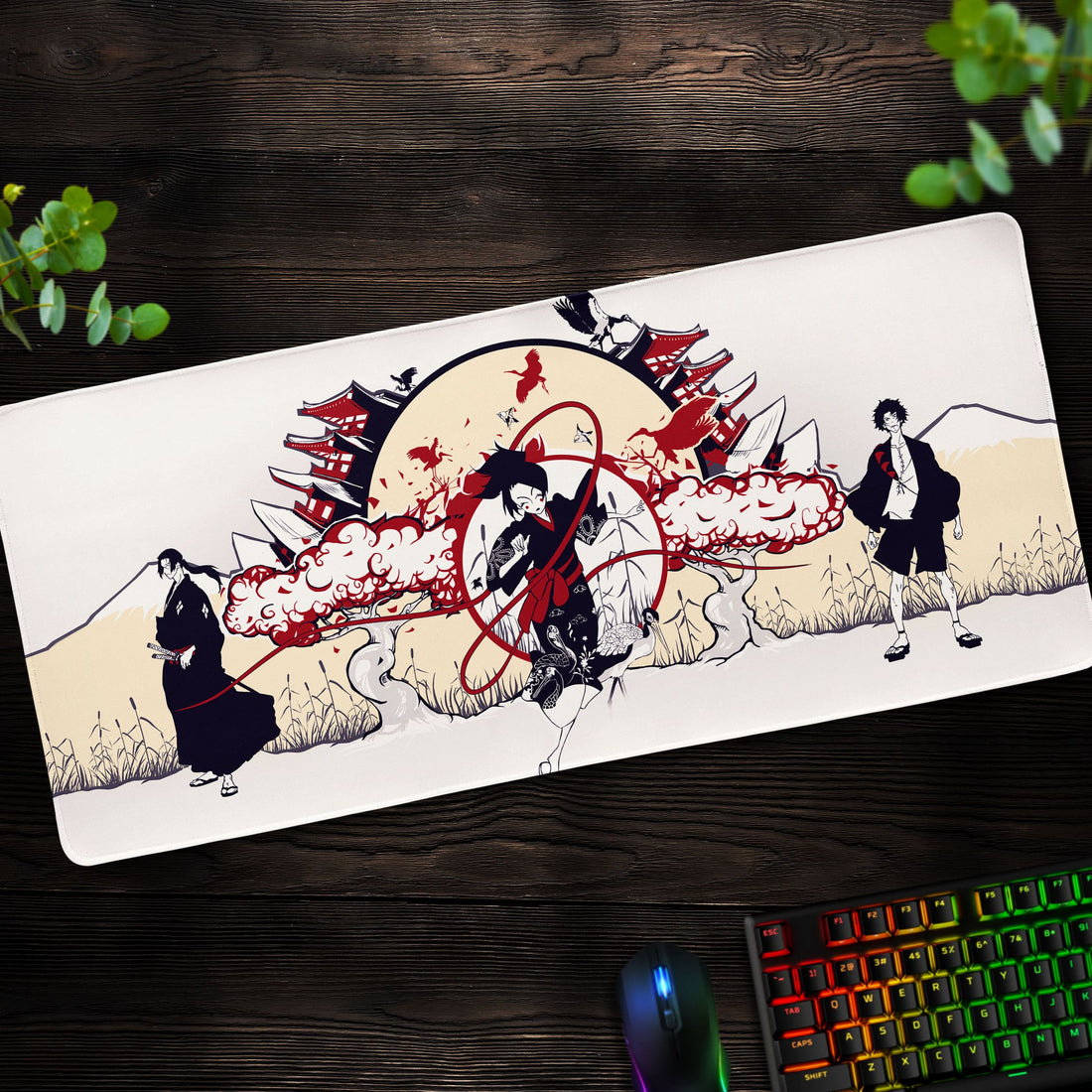 Sunrise Duel Desk Mat, Samurai Champloo Mouse Pad