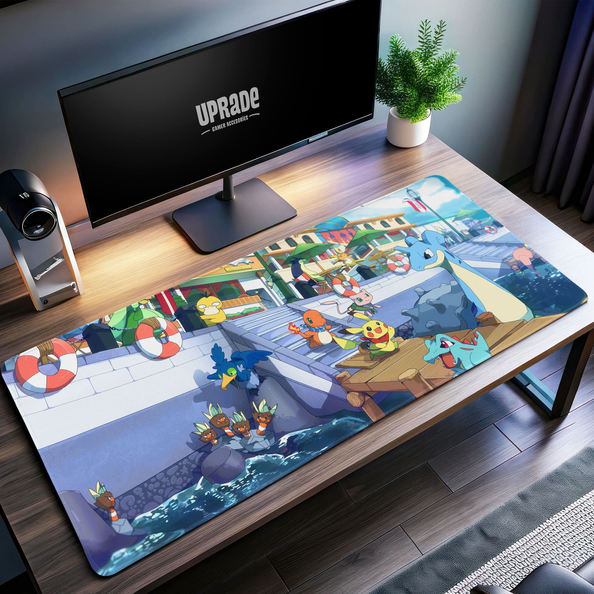 Pokémon Harbor Adventure Desk Mat, Vibrant Mouse Pad