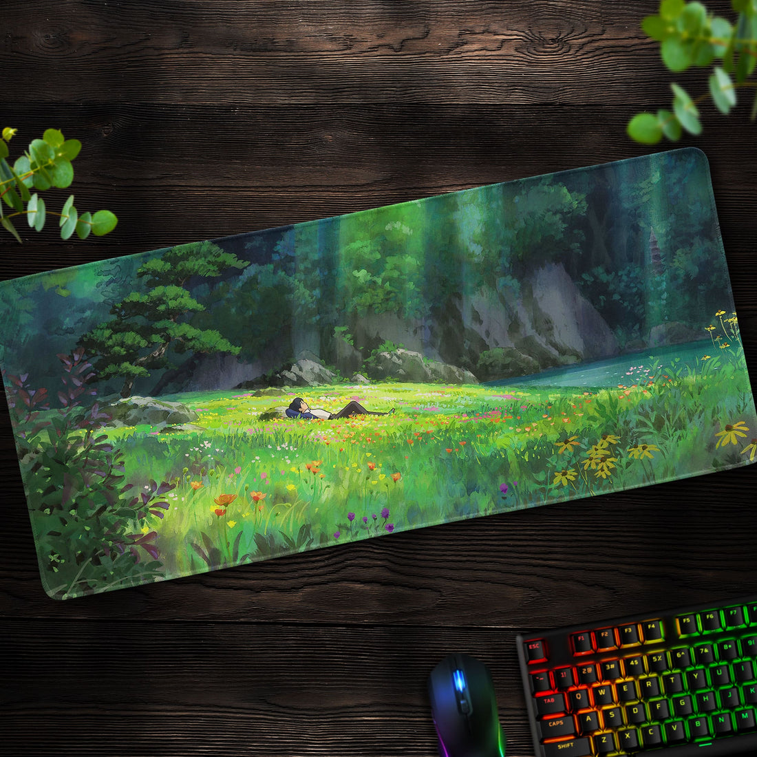 Miyazaki Meadow Desk Mat, Studio Ghibli Mouse Pad