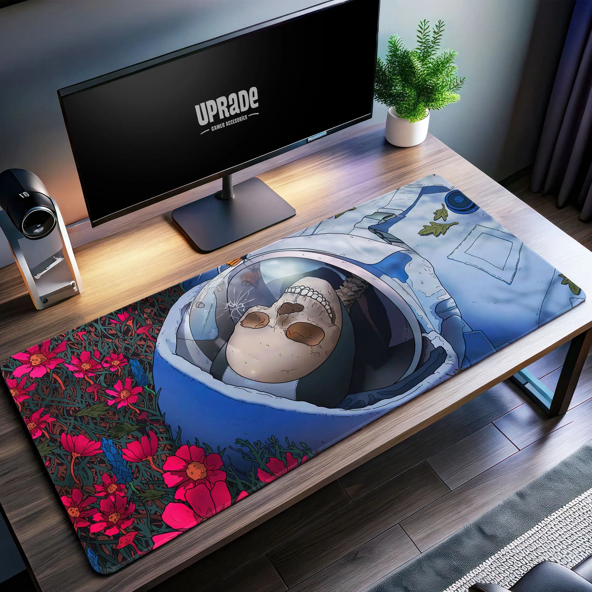 Astronaut's Legacy Desk Mat, Cosmic Bloom Mouse Pad - Cocoon Markt
