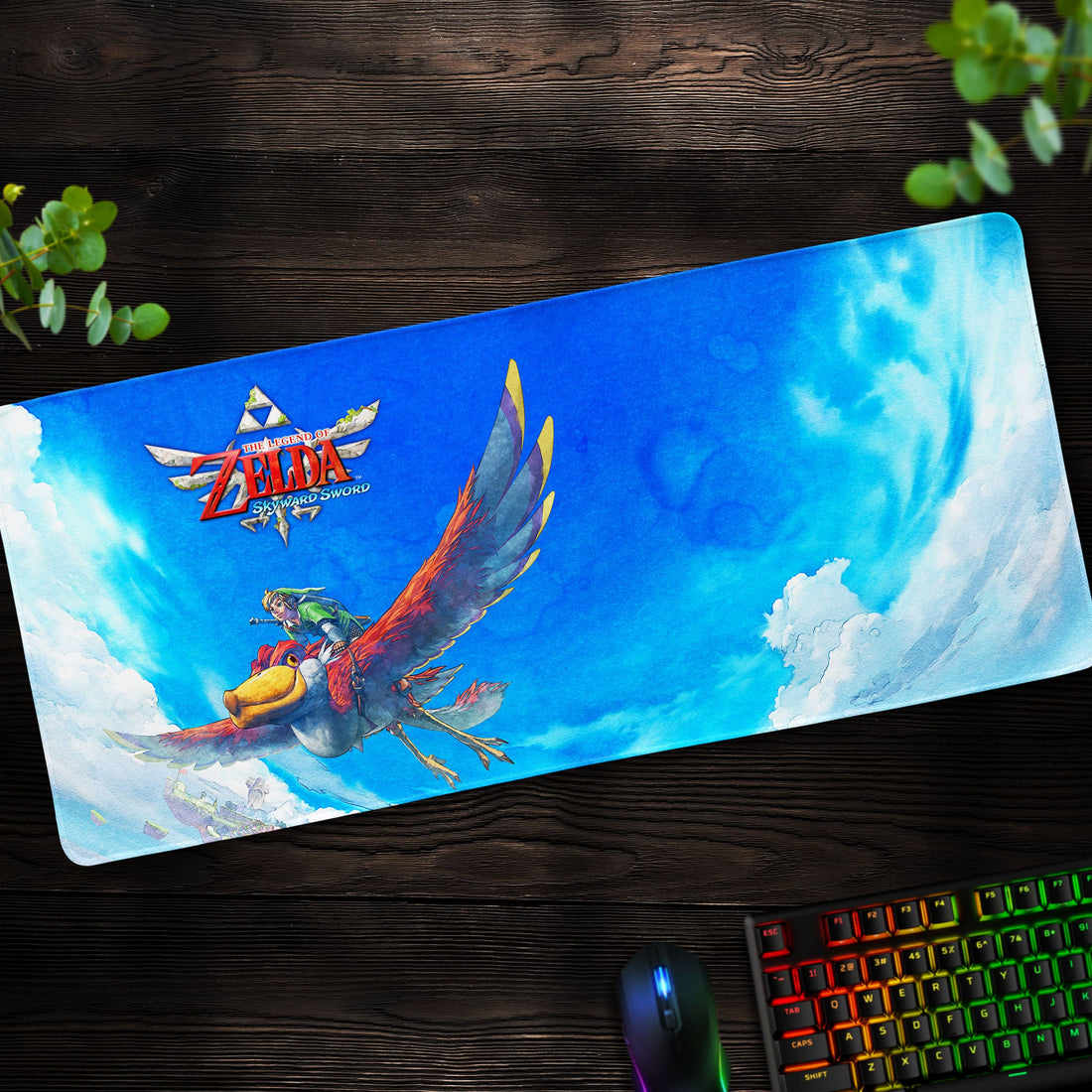 Link’s Loftwing Flight Desk Mat, Zelda Skyward Sword Mouse Pad