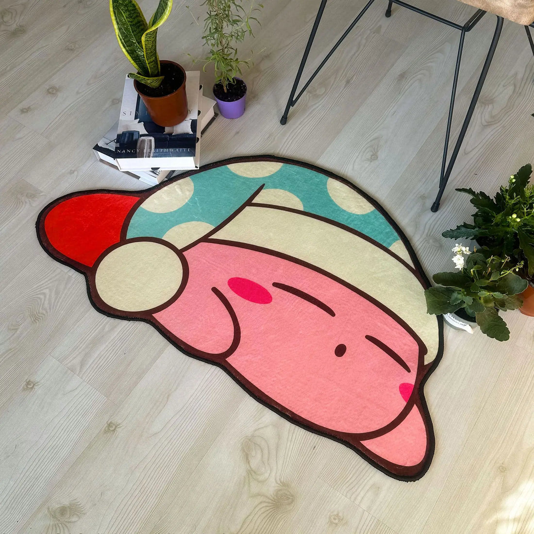 Sleeping Kirby Rug, Cozy Gaming Room Carpet