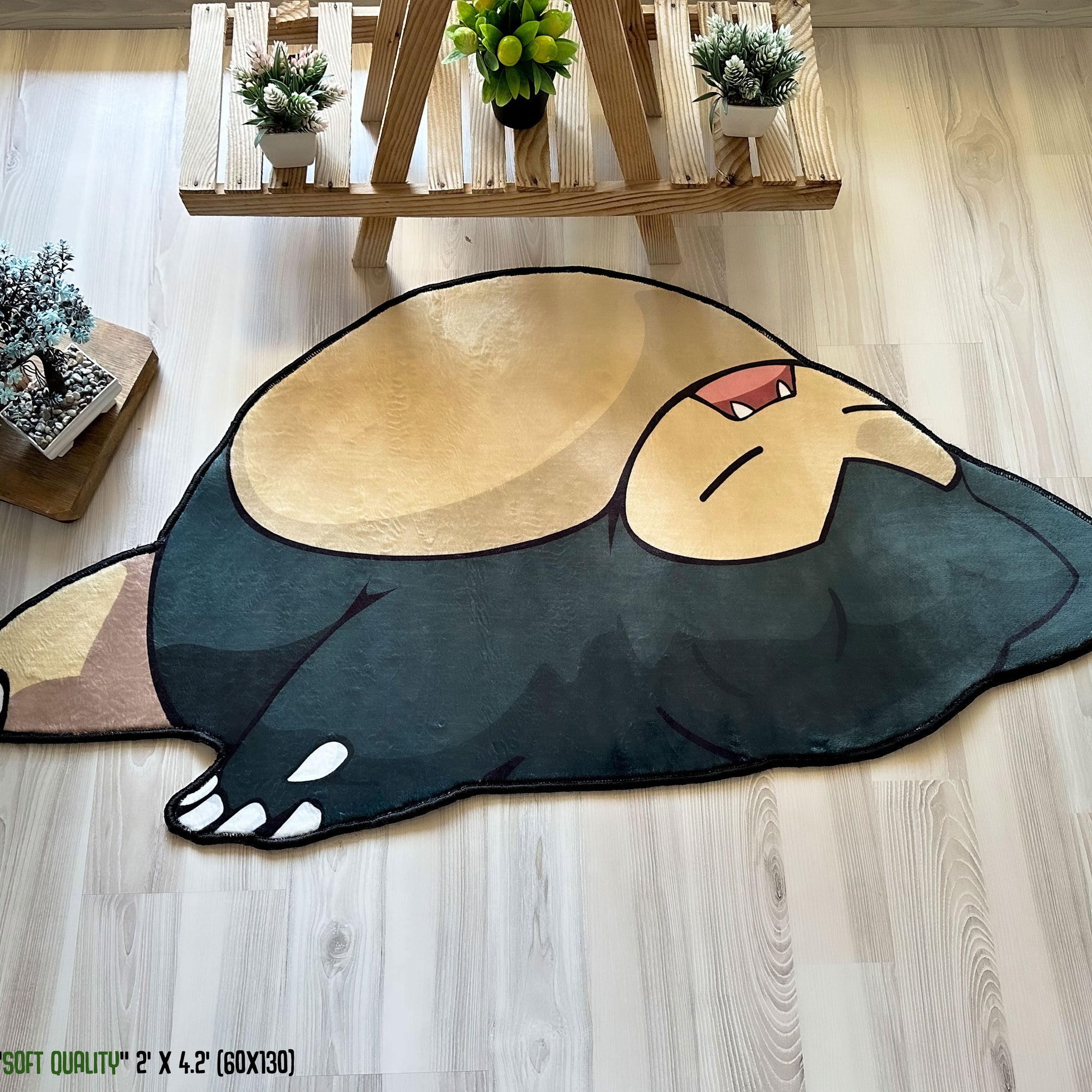 Sleeping Snorlax Pokémon-Inspired Shaped Soft Rug