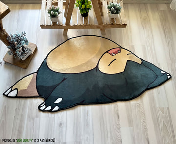 Sleeping Snorlax Pokémon-Inspired Shaped Soft Rug