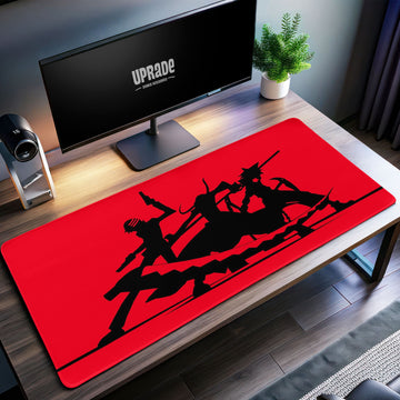 Soul Eater Silhouette Desk Mat, Red & Black Mouse Pad