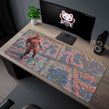 The Flash Floral Desk Mat, Speed Force Mouse Pad