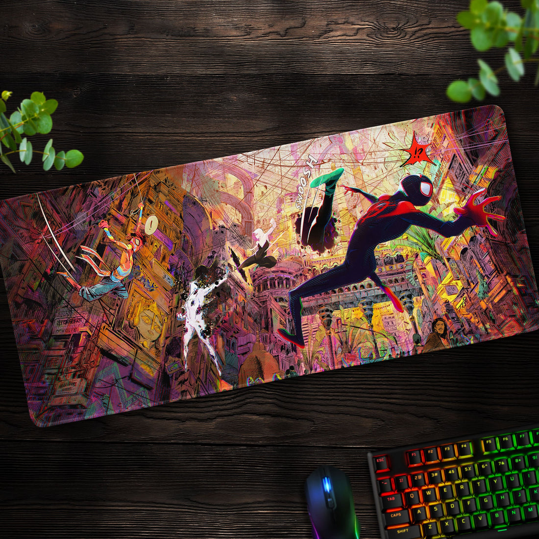 Spider-Verse Action Desk Mat, Miles Morales Mouse Pad