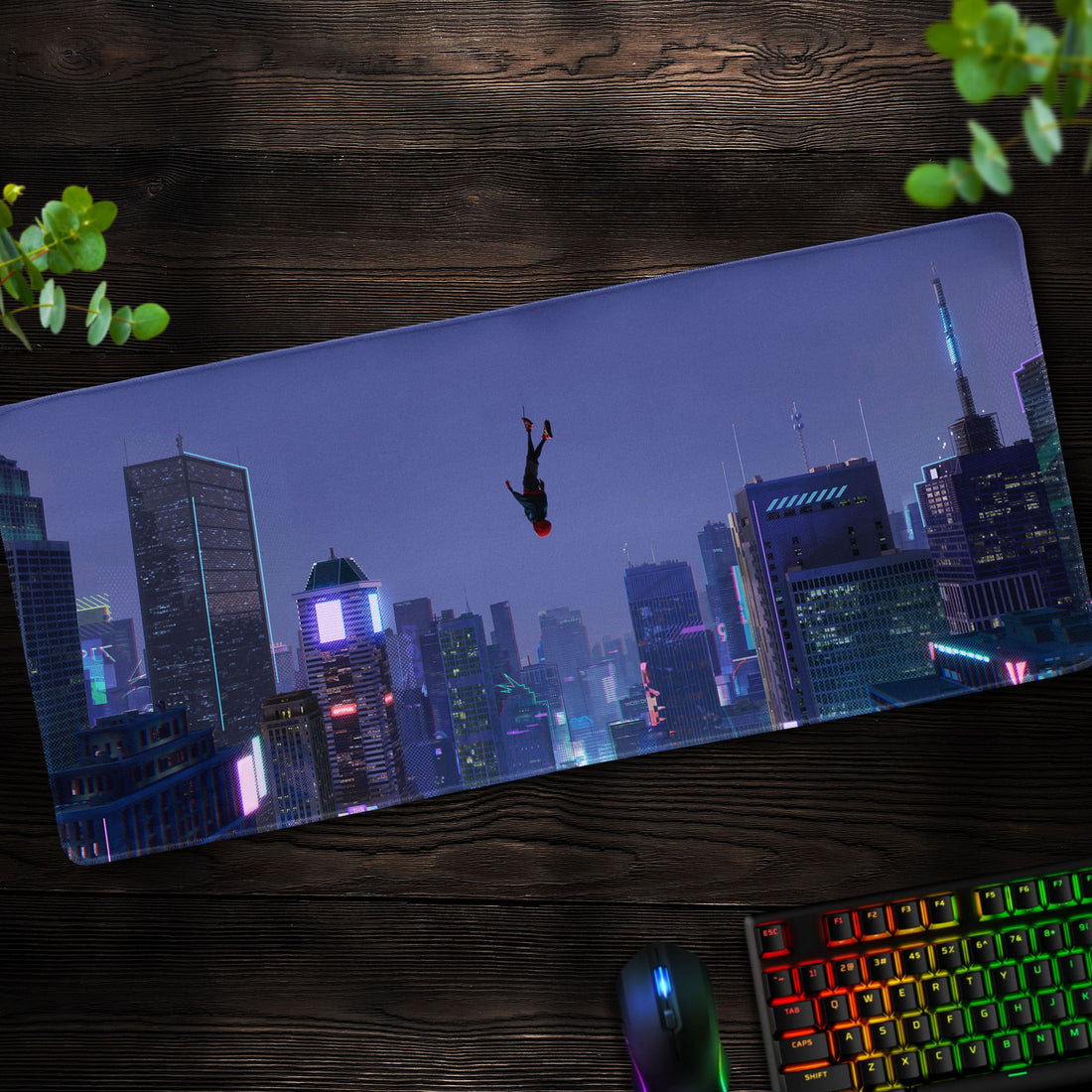 Spider-Man City Dive Desk Mat, Heroic Skyline Mouse Pad