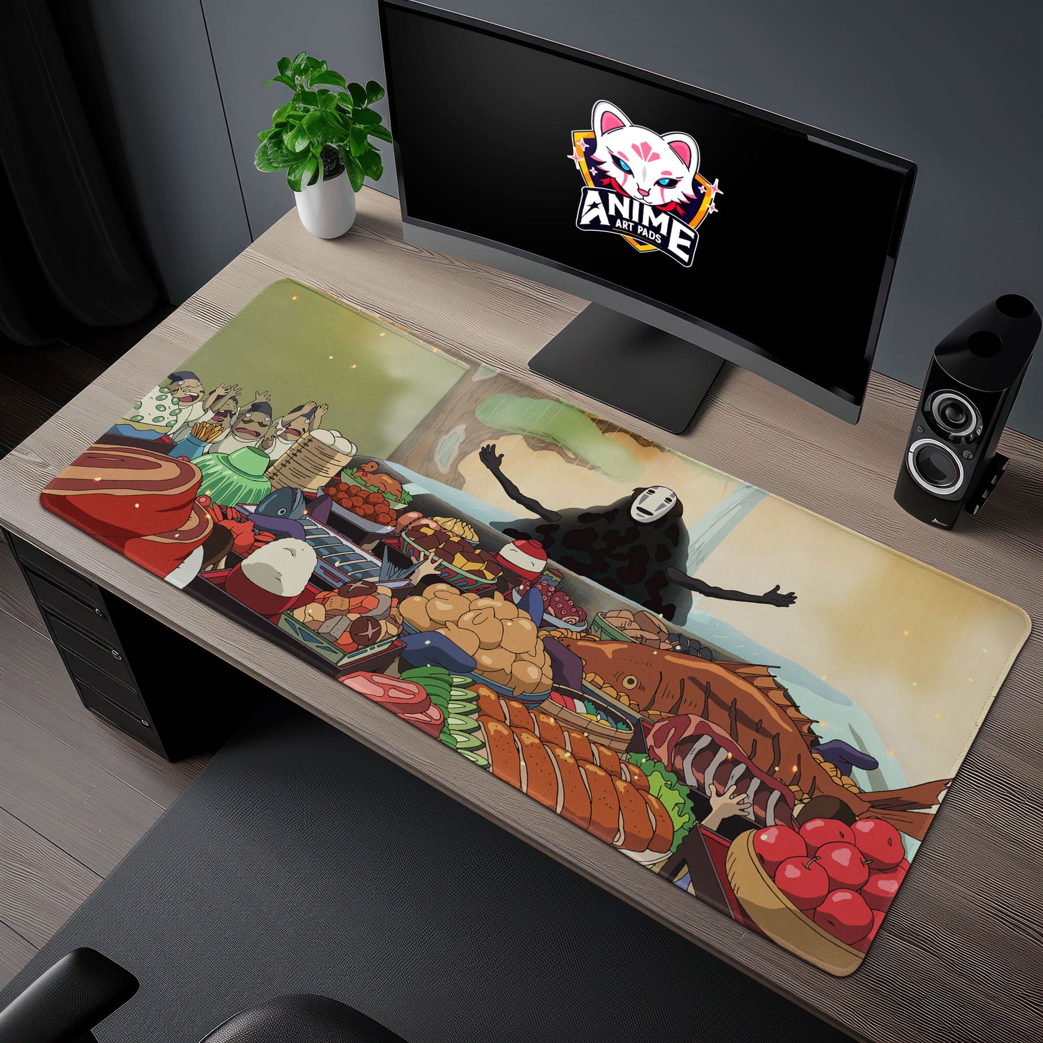 Studio Ghibli Feast Desk Mat, Spirited Away Mouse Pad