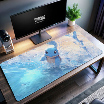 Squirtle Ocean Splash Desk Mat, Water Adventure Mouse Pad