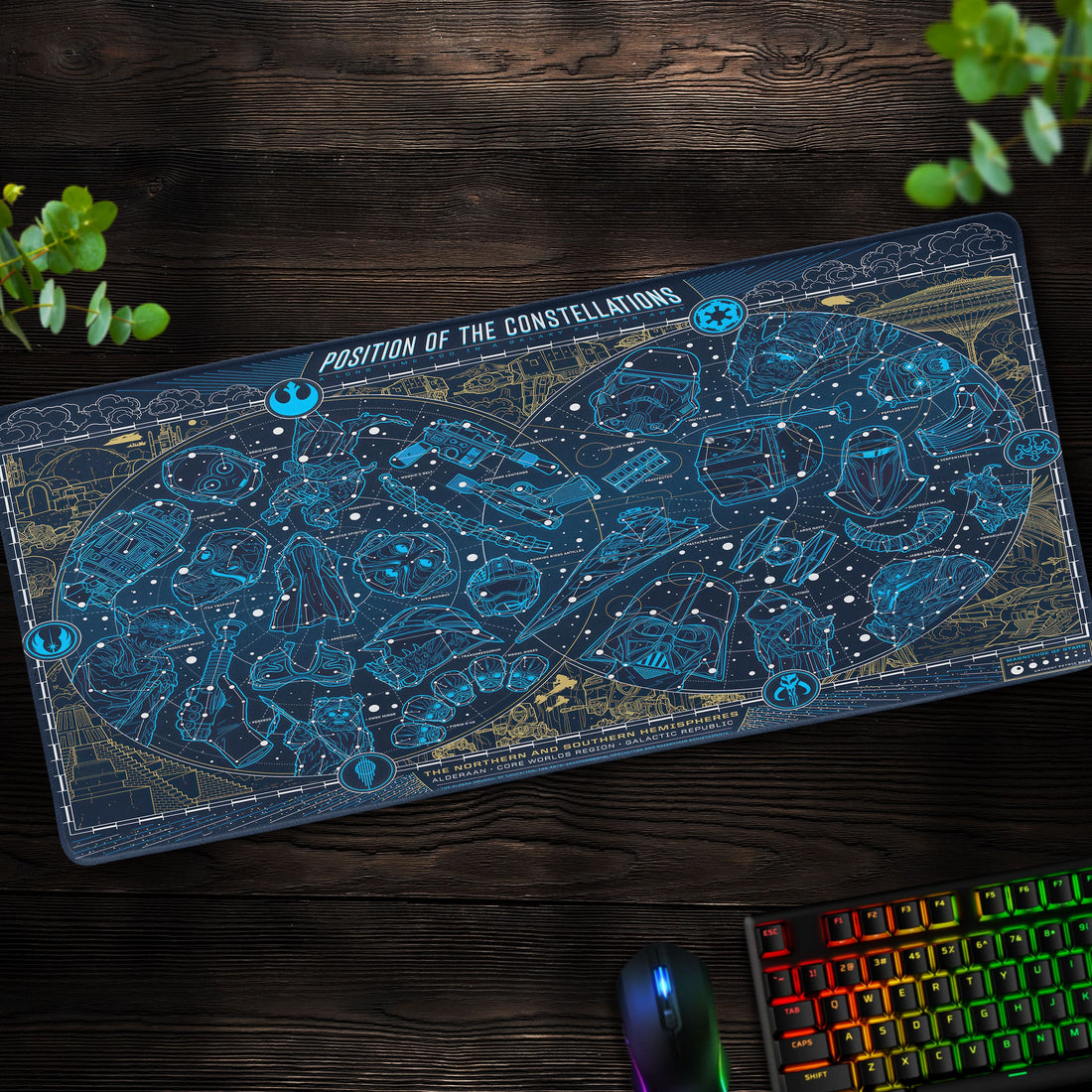 Star Wars Constellations Desk Mat, Galactic Mouse Pad