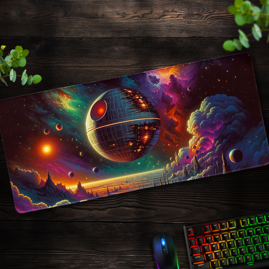 Star Wars Death Star Desk Mat, Galactic Space Mouse Pad