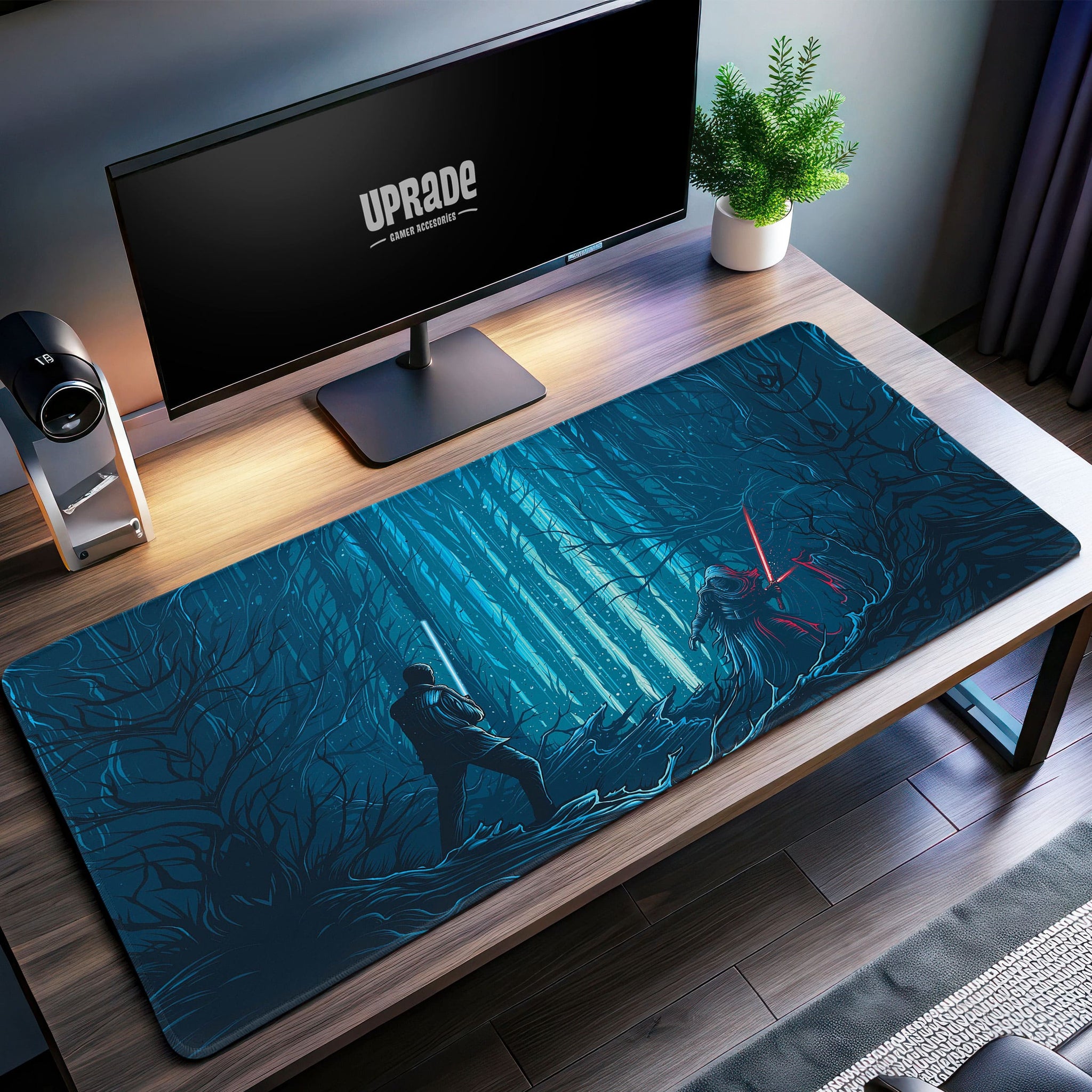 Star Wars Forest Duel Desk Mat, Light vs Dark Mouse Pad