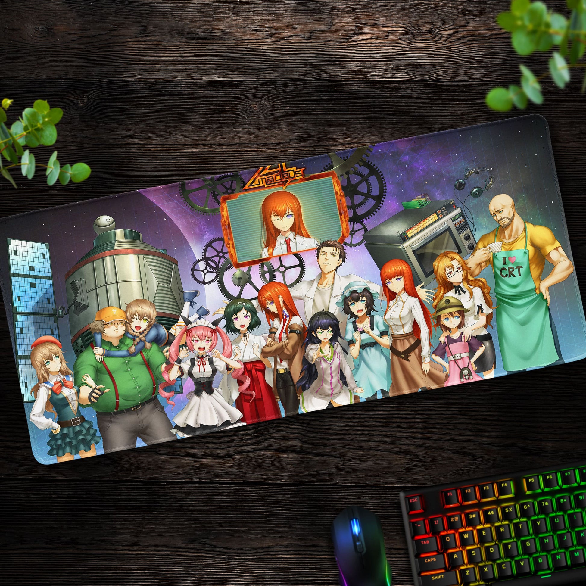 Steins;Gate Lab Members Desk Mat, Time Travel Mouse Pad - Cocoon Markt