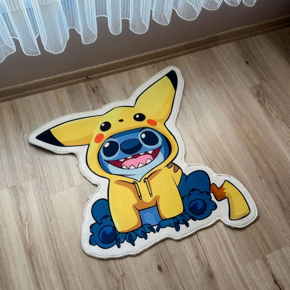 Stitch x Pikachu Parody Pokémon Rug, Anime Cartoon Carpet