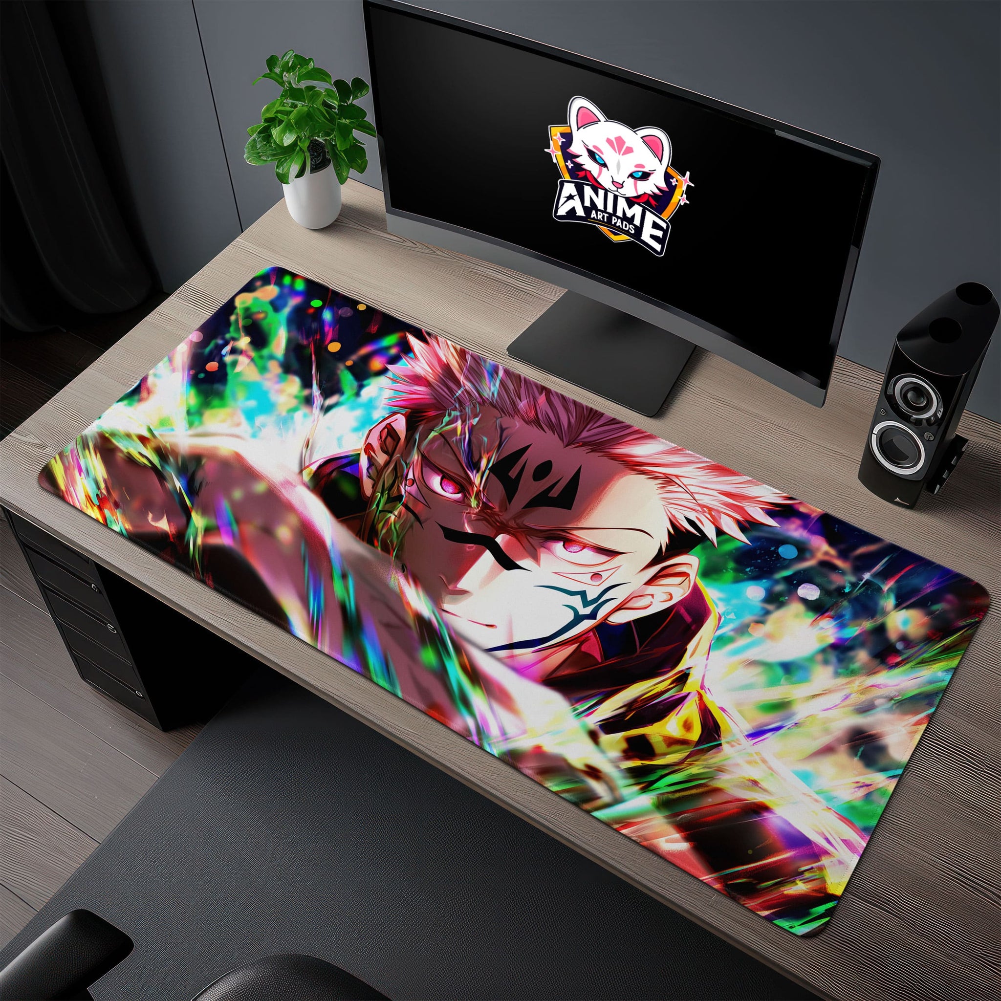 Sukuna Sorcerer's Fury Desk Mat, Jujutsu Kaisen Mouse Pad