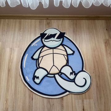 Sunbathing Squirtle Rug, Fun Pokémon Anime Carpet