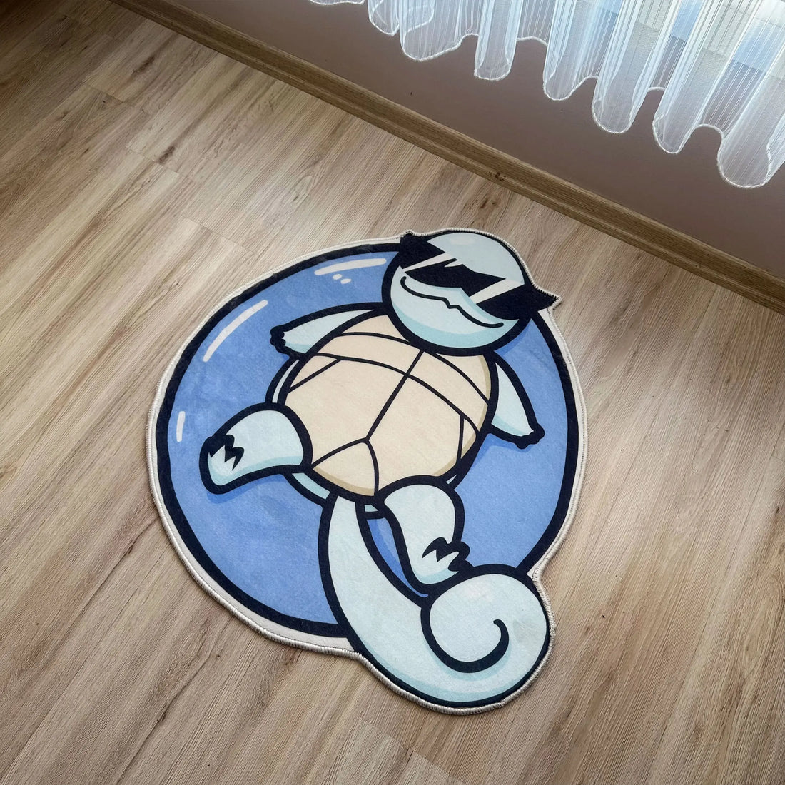 Sunbathing Squirtle Rug, Fun Pokémon Anime Carpet