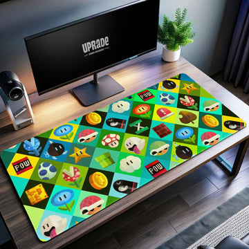 Super Mario Power-Ups Desk Mat, Iconic Mario Mouse Pad - Cocoon Markt