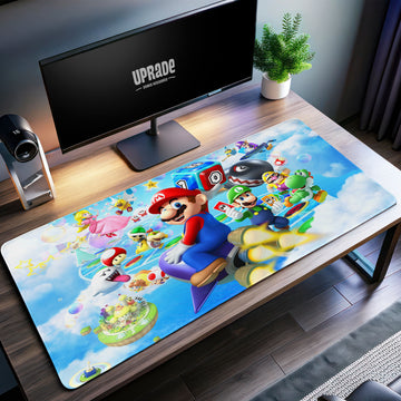 Super Mario Party Desk Mat, Colorful Mario Mouse Pad