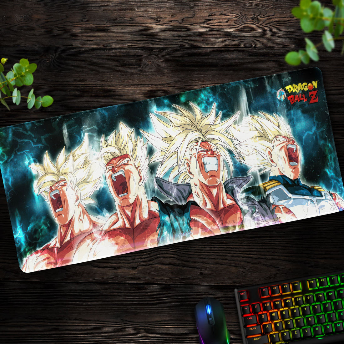 Dragon Ball Z Super Saiyan Evolution Desk Mat, Heroic Mouse Pad