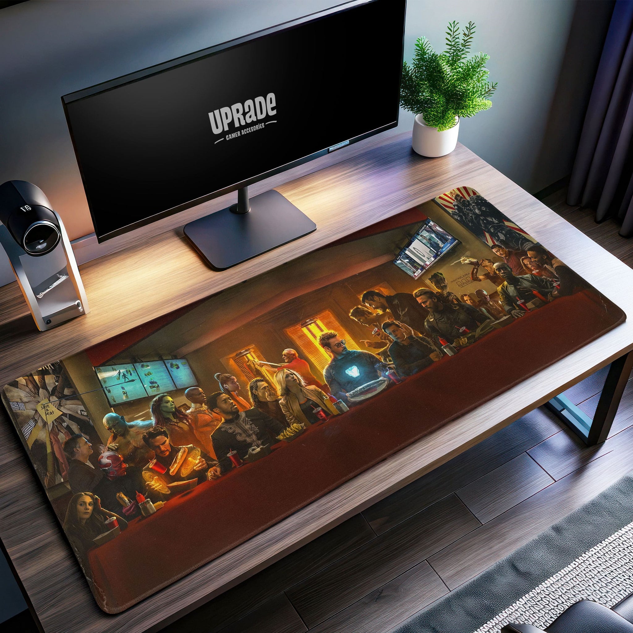 Marvel Heroes Last Supper Desk Mat, Avengers Mouse Pad