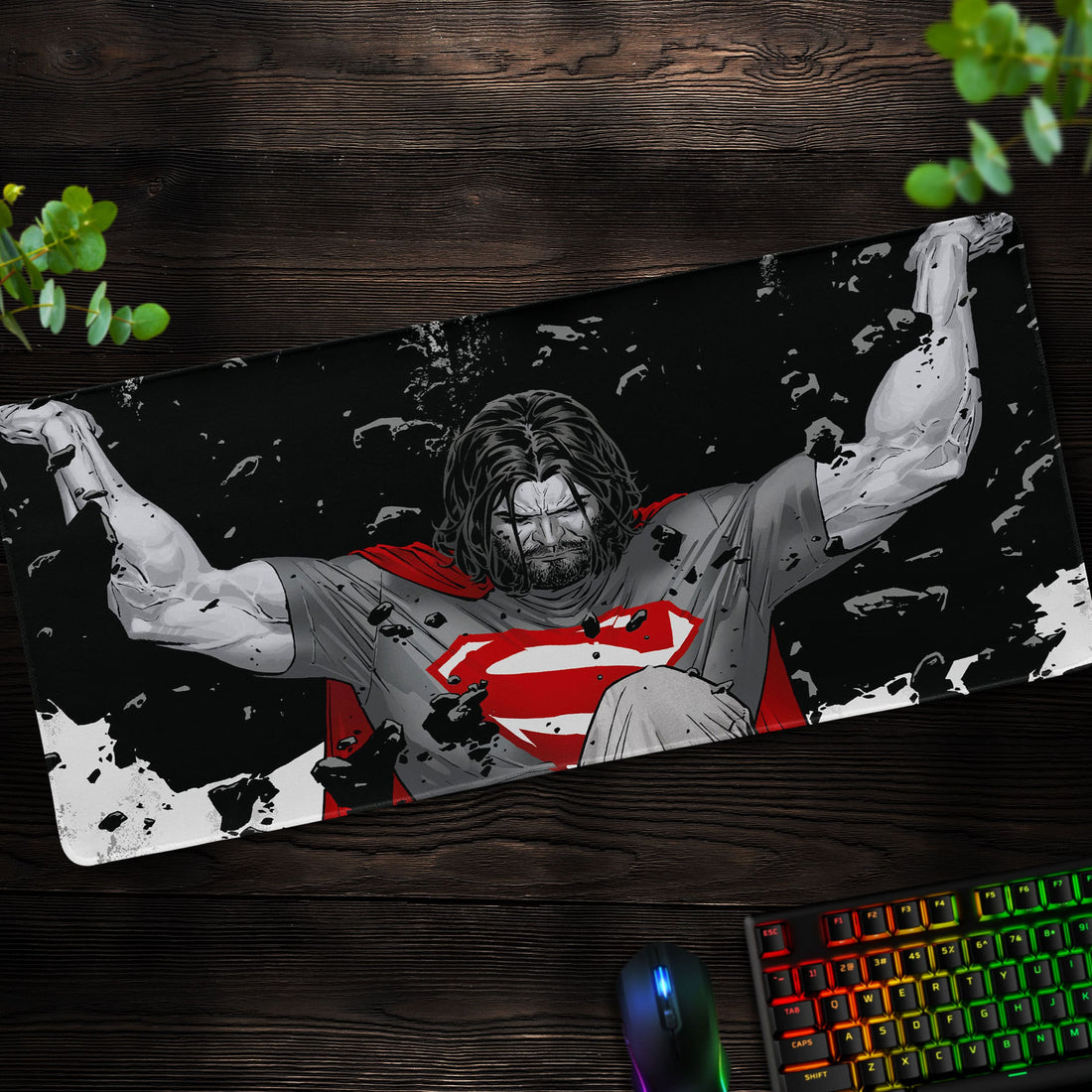 Superman Rebirth Desk Mat, Man of Steel Mouse Pad