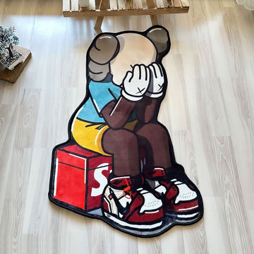 Supreme Sitting KAWS Street Art Soft Rug