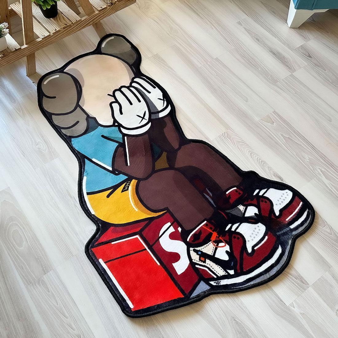 Supreme Sitting KAWS Street Art Soft Rug