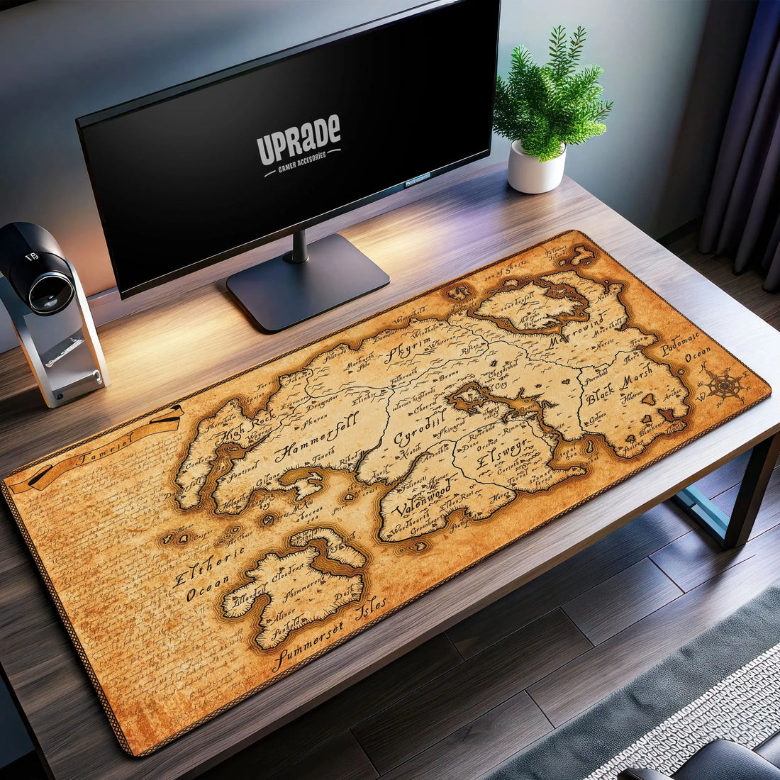 Tamriel Skyrim Map Desk Mat, Elder Scrolls Gaming Mouse Pad - Cocoon Markt