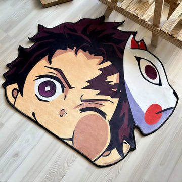 Tanjiro Kamado Rug, Demon Slayer Anime Decorative Carpet