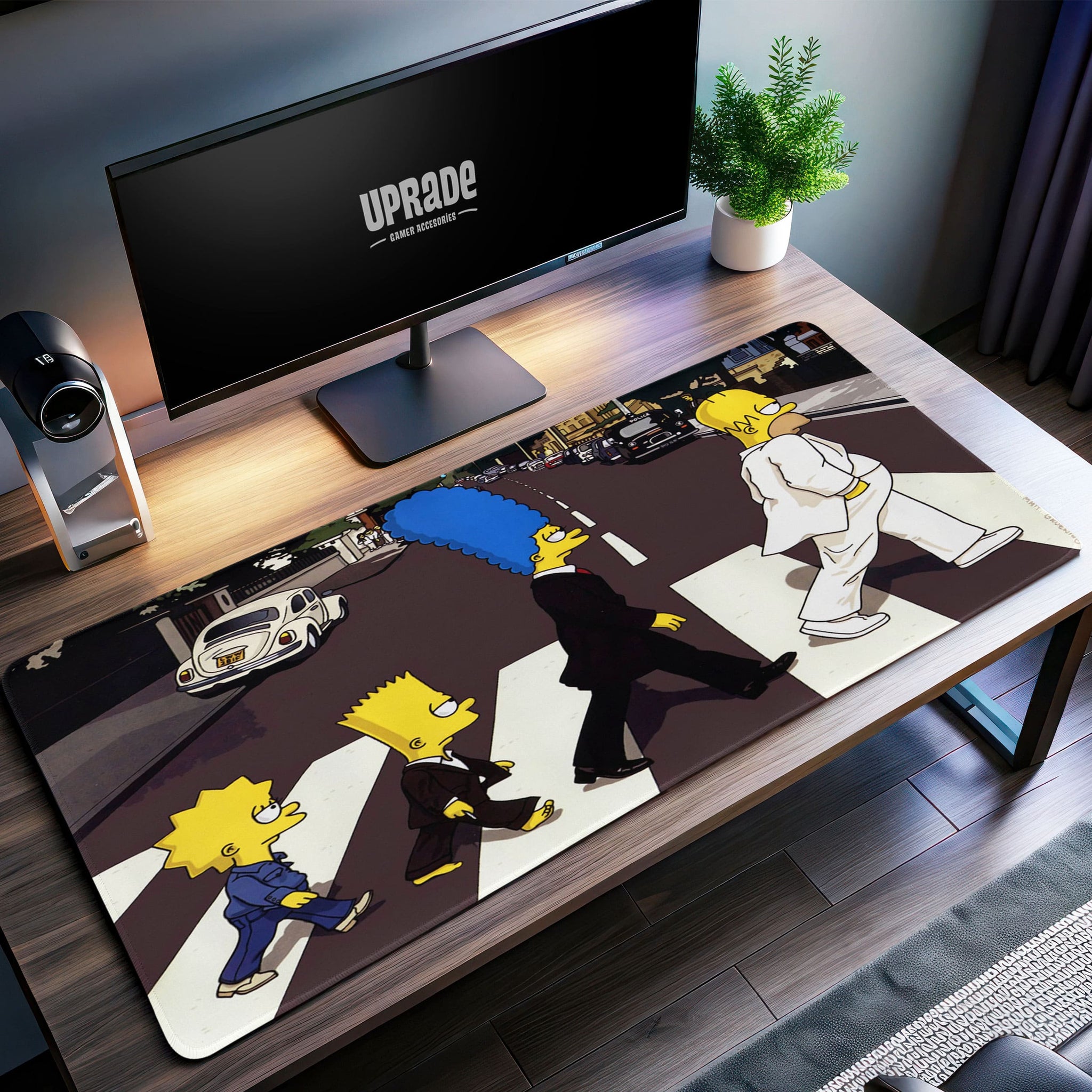 The Simpsons Abbey Road Desk Mat, Beatle-Inspired Mouse Pad