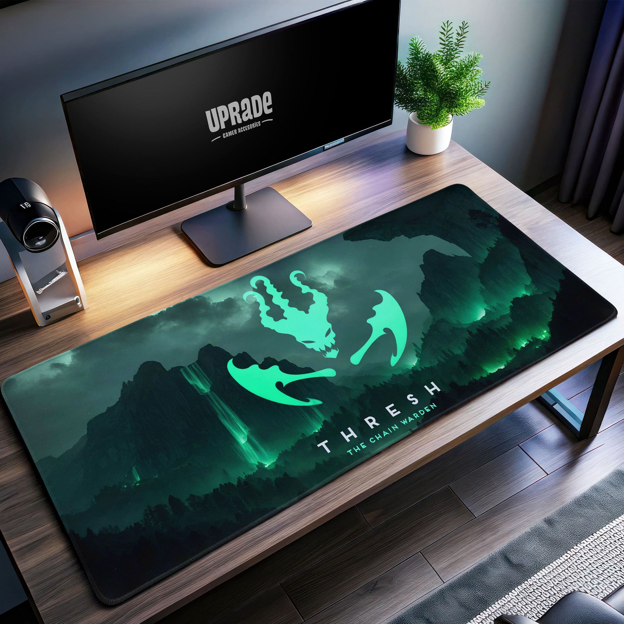 Thresh League of Legends Desk Mat, Chain Warden Mouse Pad