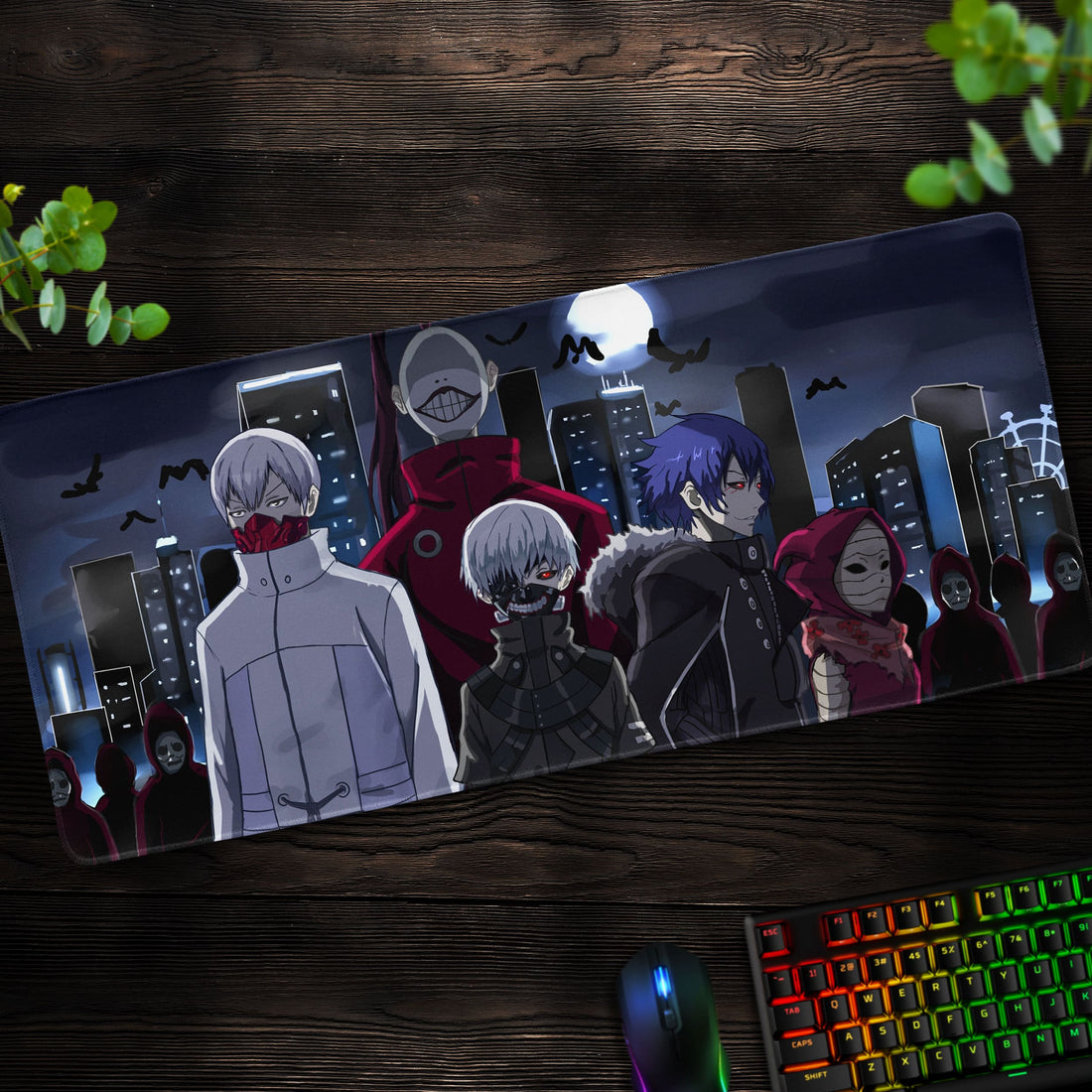 Tokyo Ghoul Cityscape Desk Mat, Ghoul Squad Mouse Pad