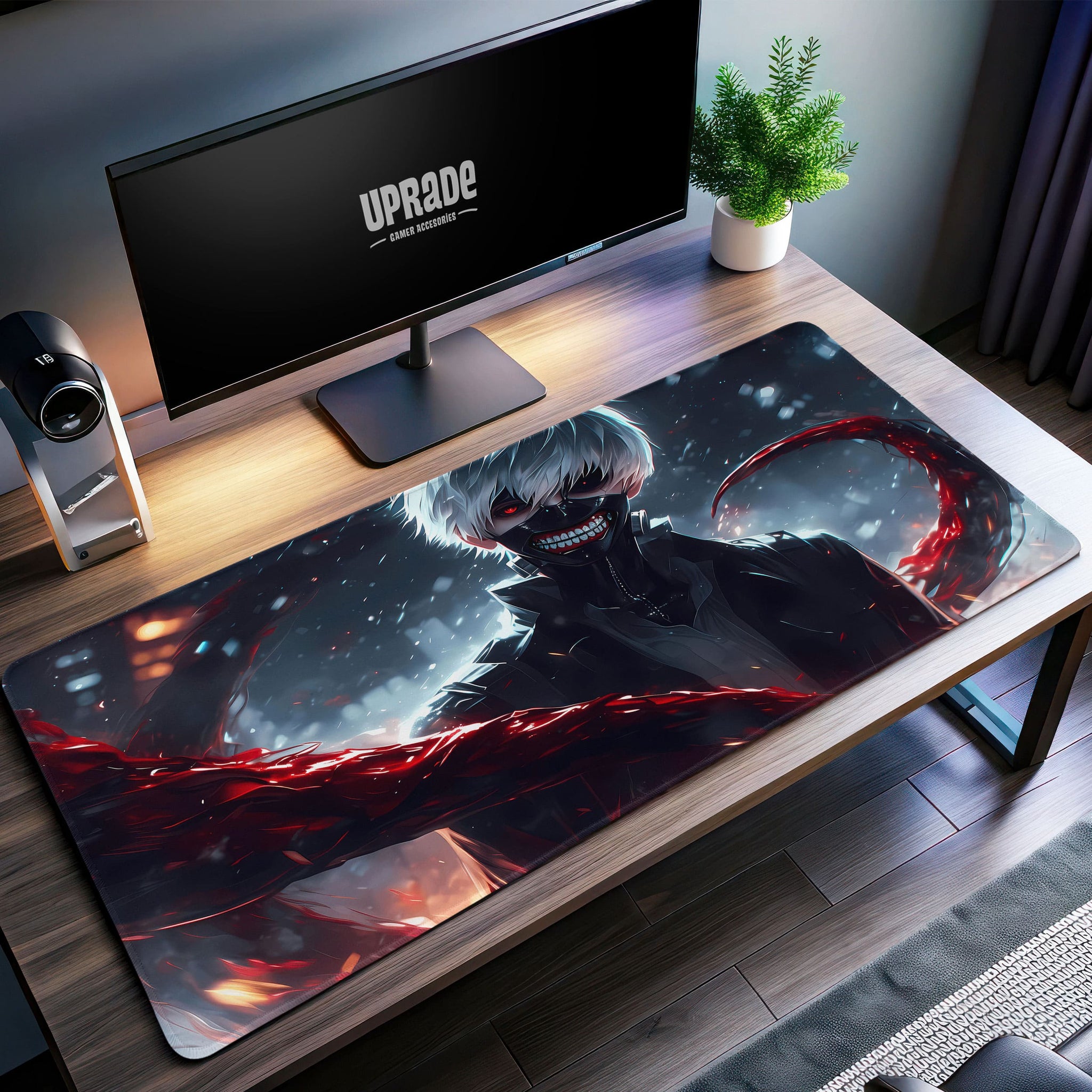 Kaneki Ken Desk Mat, Tokyo Ghoul Mask Mouse Pad