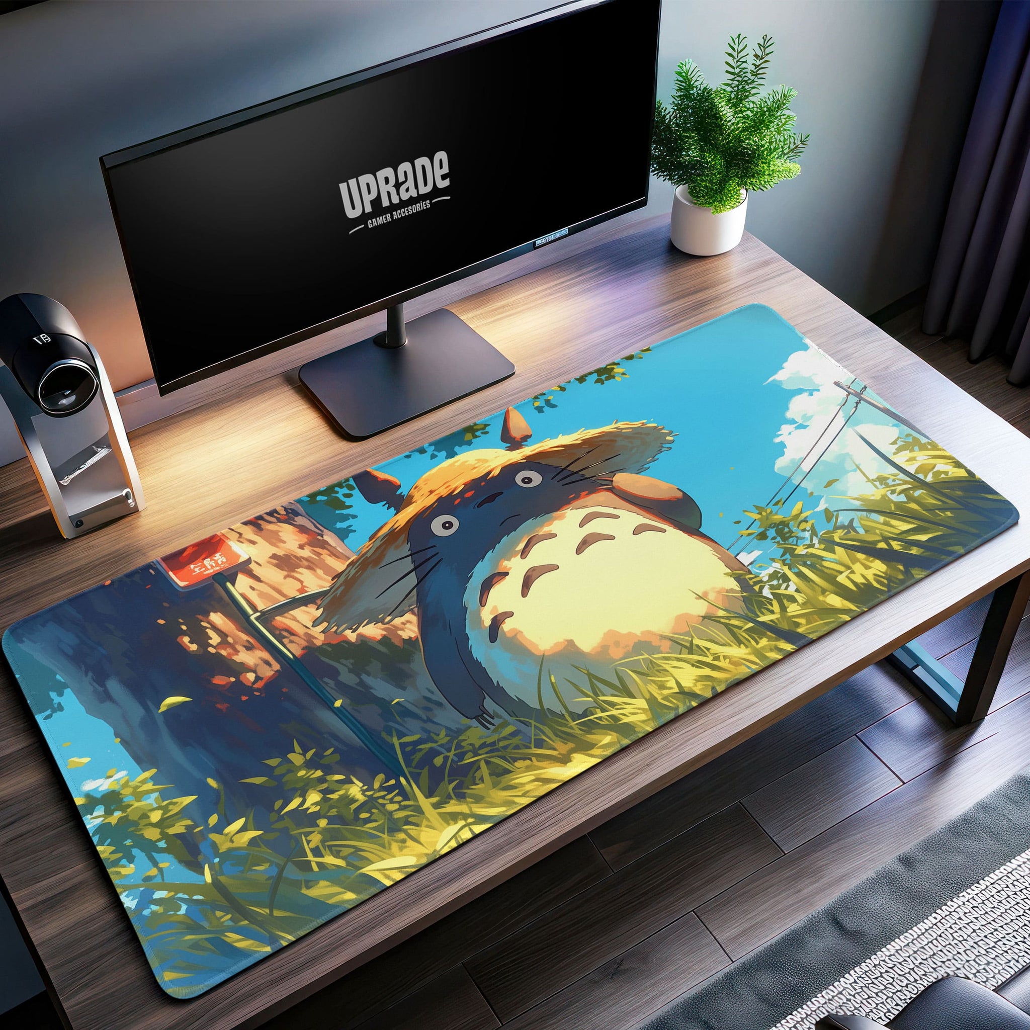 Totoro Sunny Field Desk Mat, Studio Ghibli Mouse Pad