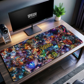 League of Legends Champions Schreibtischunterlage, Mauspad mit epischer Collage