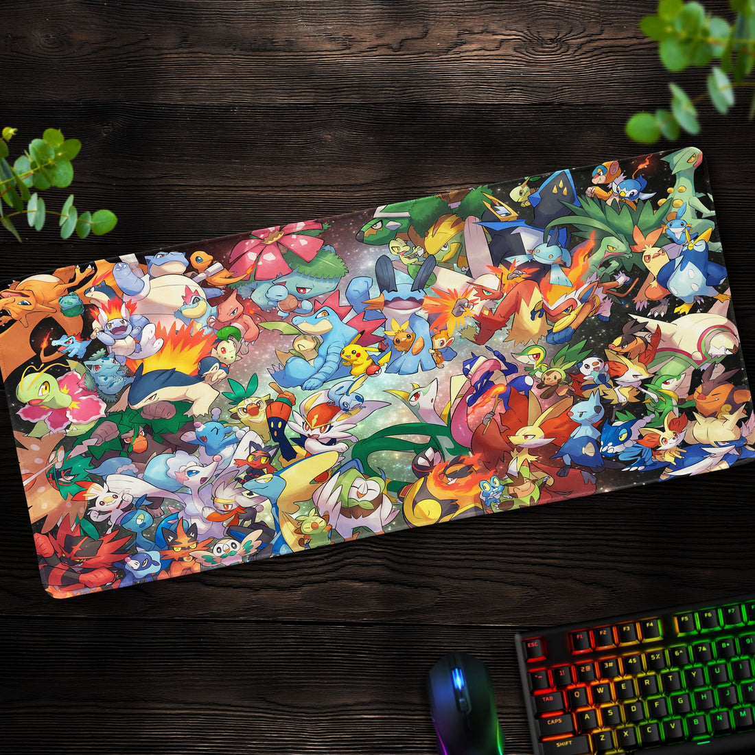 Ultimate Pokémon Starter Evolution Desk Mat, Gaming Mouse Pad