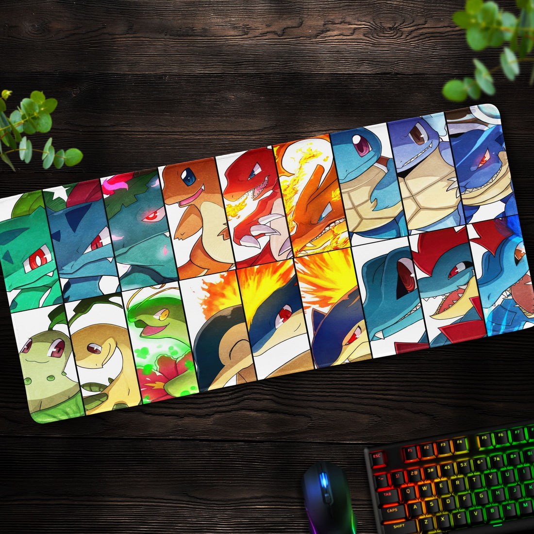 Starter Evolution Desk Mat, Pokémon Mouse Pad