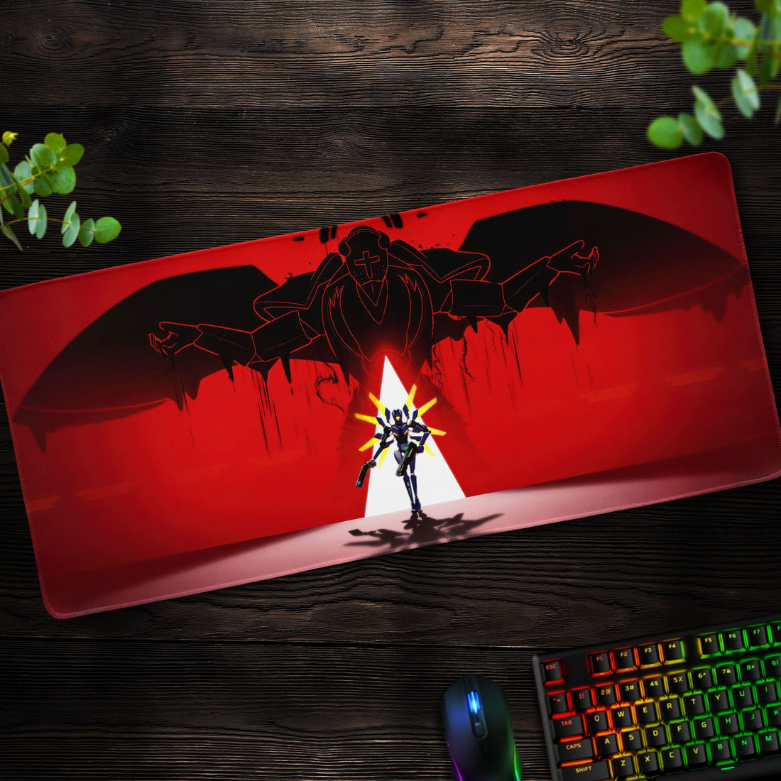 ULTRAKILL Desk Mat, Cyber Demon Showdown Mouse Pad