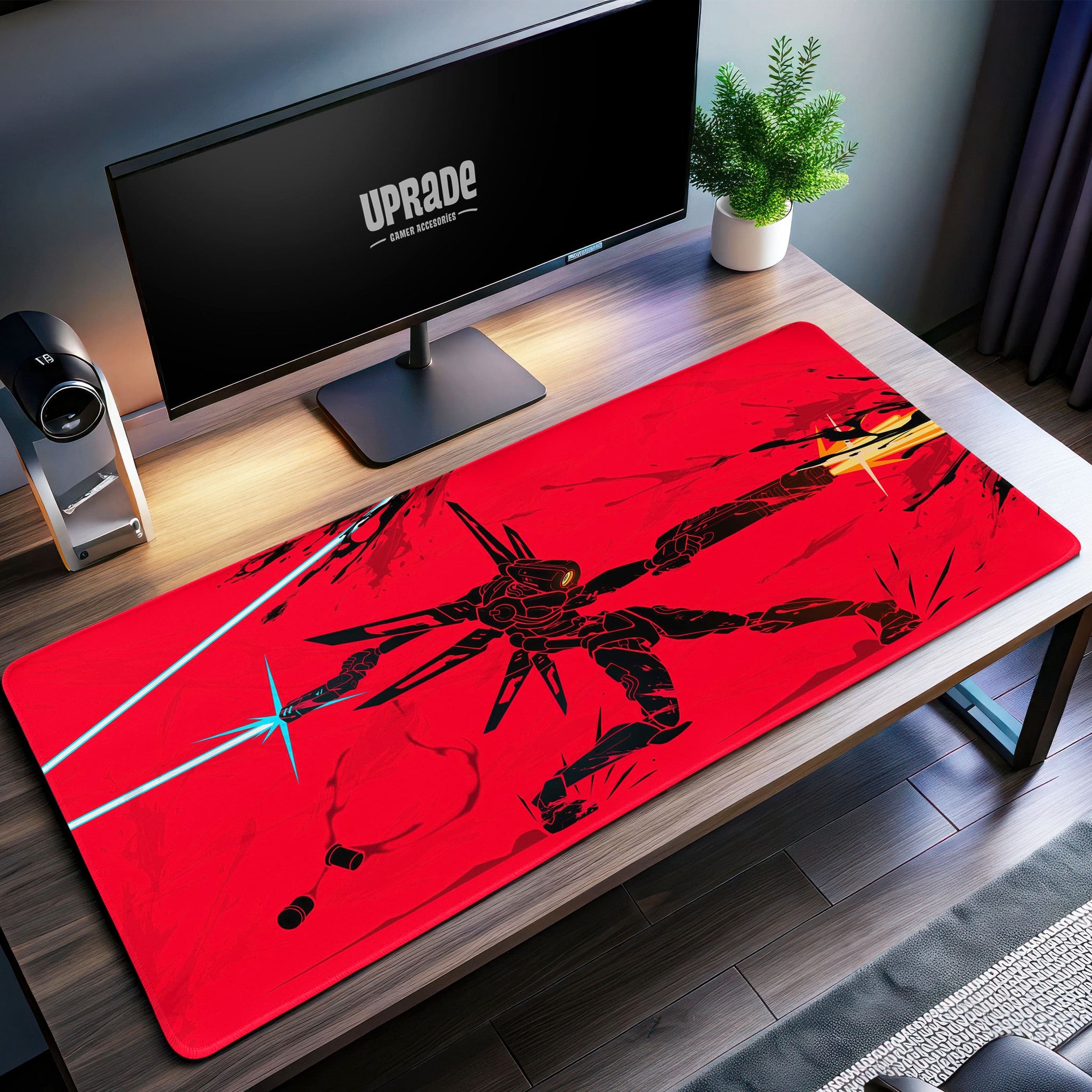 ULTRAKILL Cyber Mech Desk Mat, Intense Battle Mouse Pad