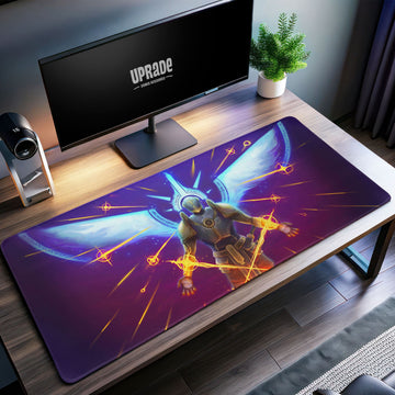 Ultrakill Angelic Form Desk Mat, Divine Neon Mouse Pad