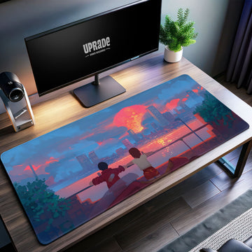 Neo-Tokyo Sunset Desk Mat, Akira Inspired Mouse Pad