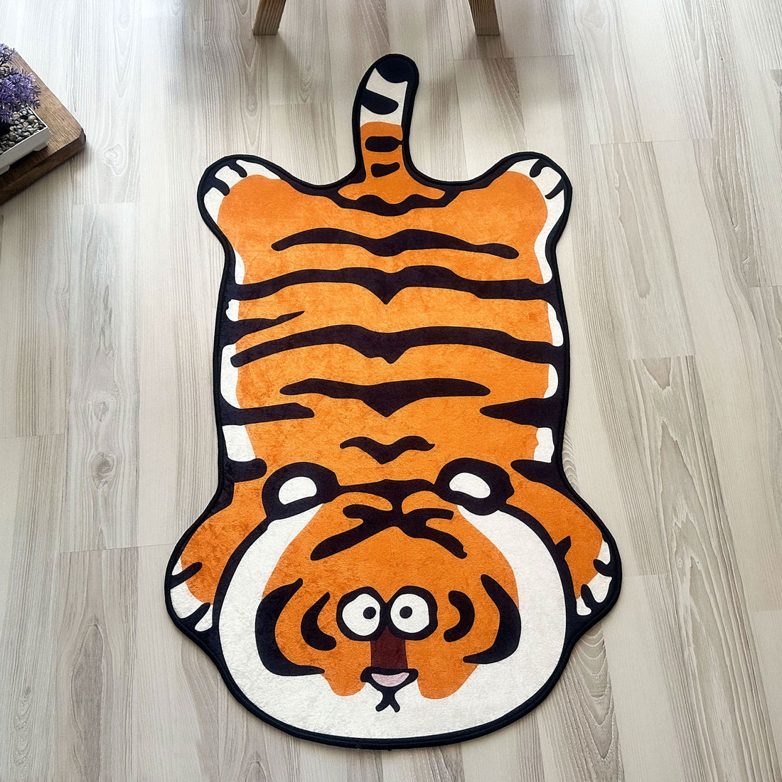 Cute Tiger Shaped Soft Rug for Kids Rooms