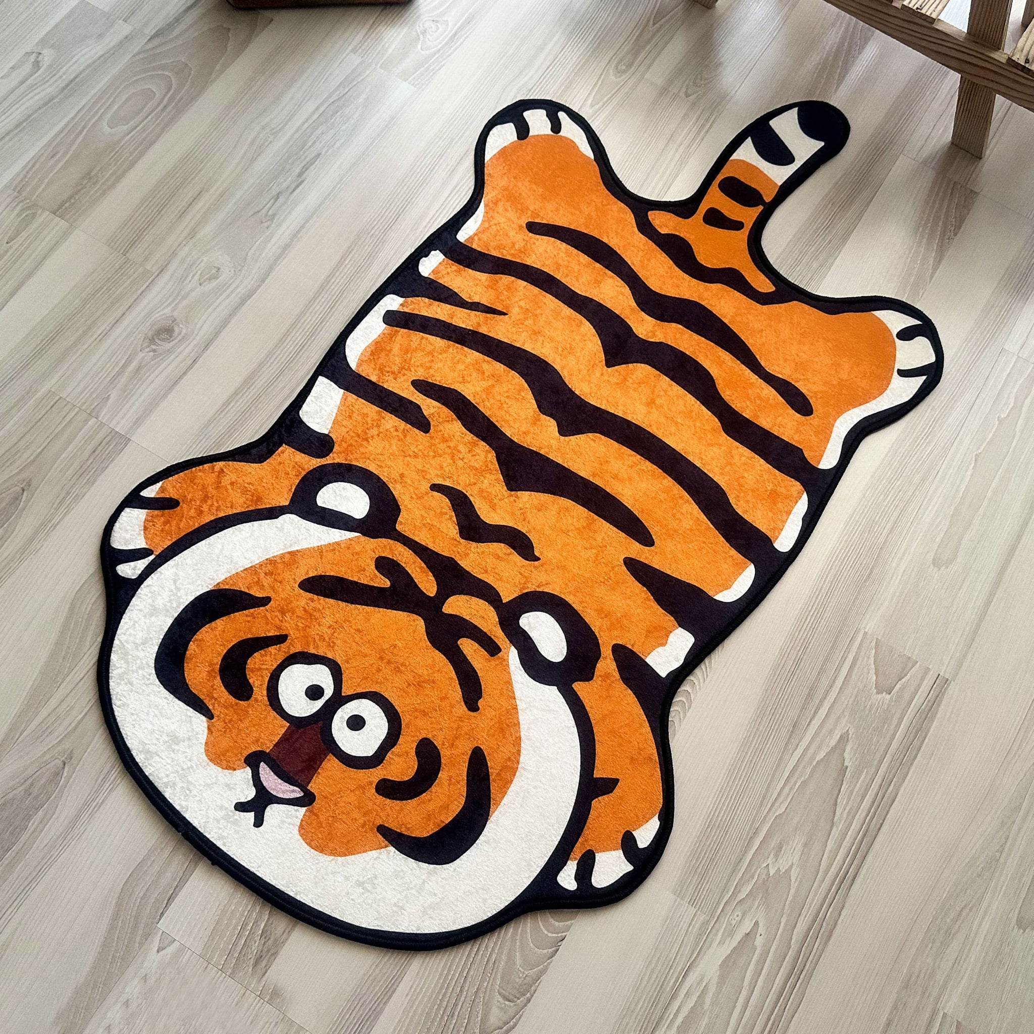 Cute Tiger Shaped Soft Rug for Kids Rooms