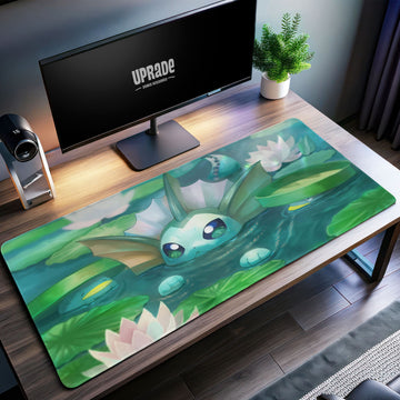 Vaporeon Water Lily Desk Mat, Pokémon Mouse Pad