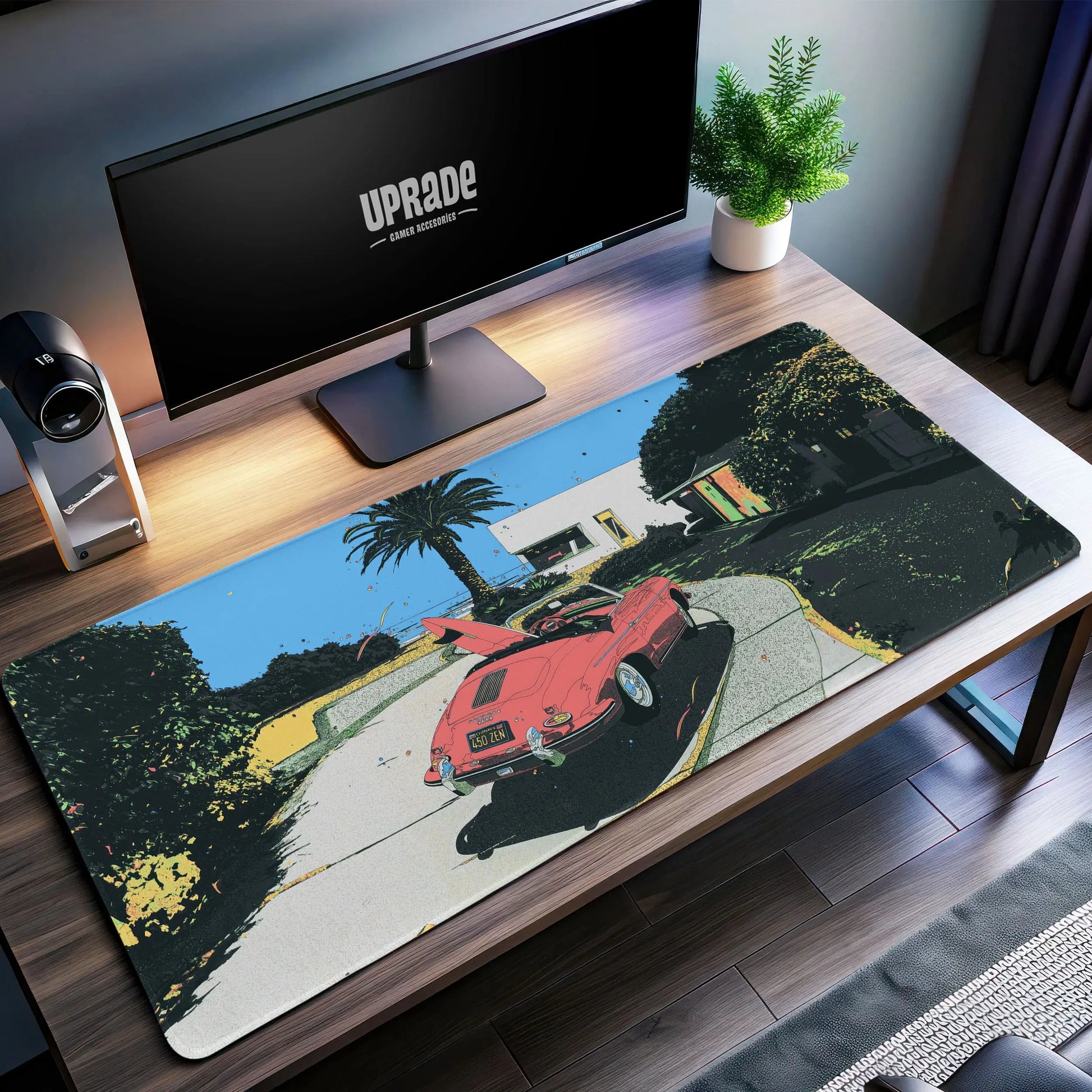 Retro Convertible Drive Desk Mat, Vintage Car Mouse Pad - Cocoon Markt