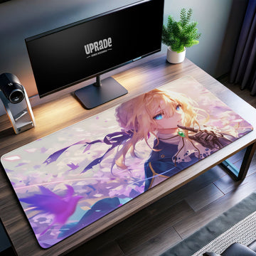 Violet Evergarden Desk Mat, Elegant Anime Mouse Pad