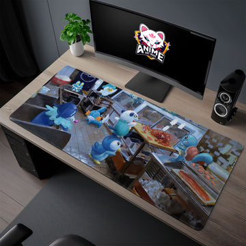 Water Pokémon Pizza Party Desk Mat, Splash Mouse Pad