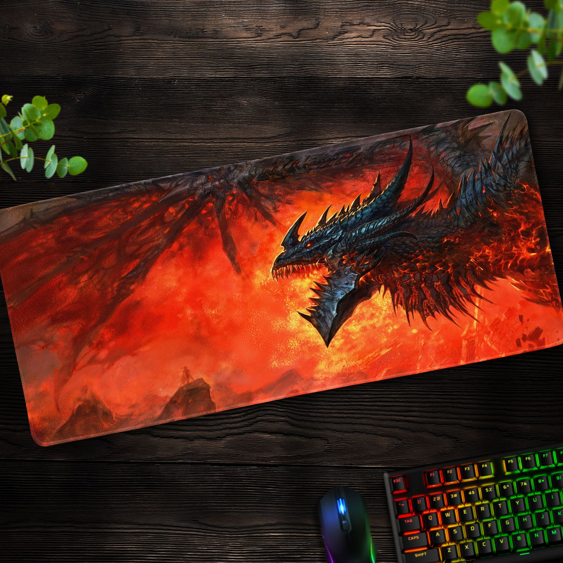 World of Warcraft Deathwing Desk Mat, Epic Dragon Mouse Pad